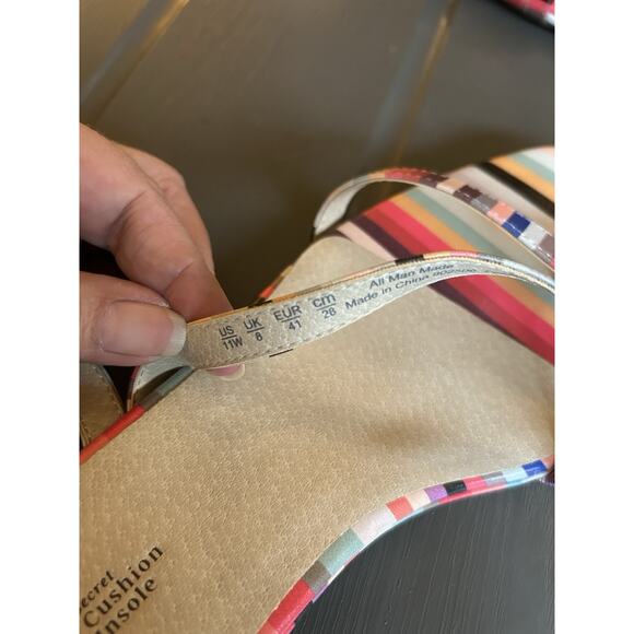 Life Stride Jasmine Soft System Multi Colored Strapy Women's Size 11W Sandals - Picture 9 of 9